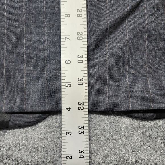 Vintage Chaps Ralph Lauren 100% WOOL Pinstripe Suit Jacket Blazer Men's Size 40R - Picture 10 of 10